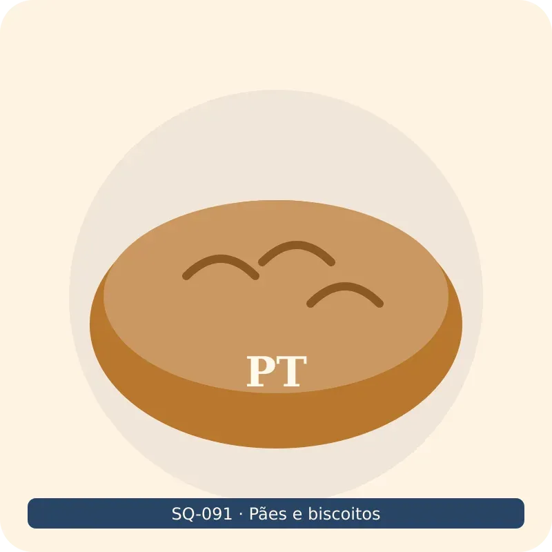 Pacote de torradas artesanais